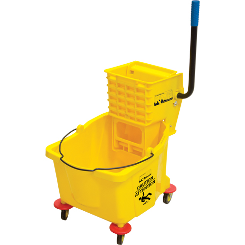 JG811 Mop Bucket and Wringer, Side Press, 9.5 US Gal.(38 Quart), Yellow