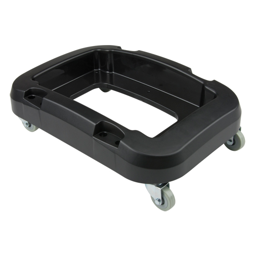 JH483 Recycling & Waste Receptacle Dolly, Polypropylene, Black, Fits: 17-1/4" x 12-1/2"