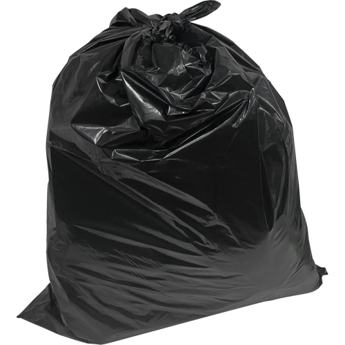 JM684 Industrial Garbage Bags, 3X Strong, 35" W x 50" L, 3.0 mils, Black, 194 L (44 Gal.) Capacity