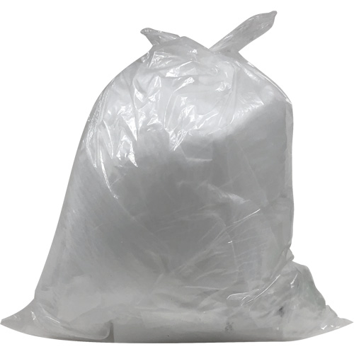 JM687 Industrial Garbage Bags, Utility, 20" W x 22" L, 0.64 mils, Clear, 23 L (6 Gal.) Capacity
