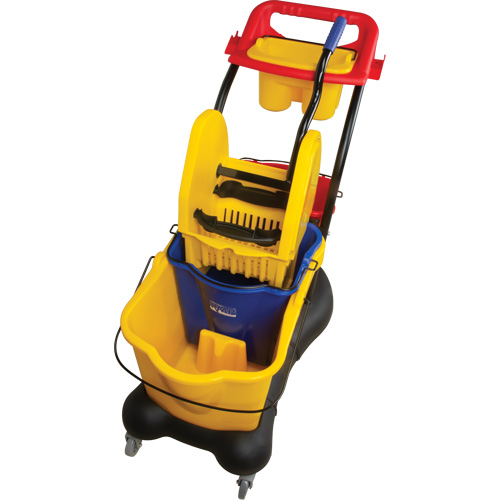 JN502 Multifunctional Mop Trolley, Down Press, 9.5 US Gal.(38 Quart), Yellow