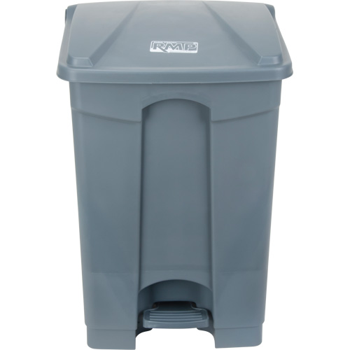 JN512 Step-On Garbage Can, Plastic, 12 US gal. Capacity