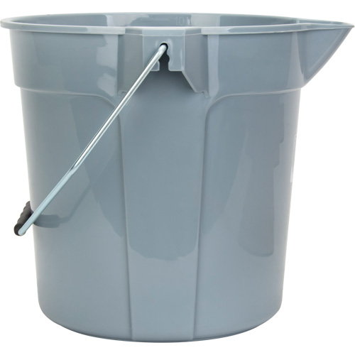 JP785 Round Bucket with Pouring Spout, 2.64 US Gal. (10.57 qt.) Capacity, Grey