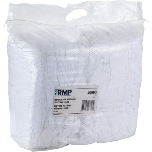 JQ663 Wiper Rags, White, 10 lbs.