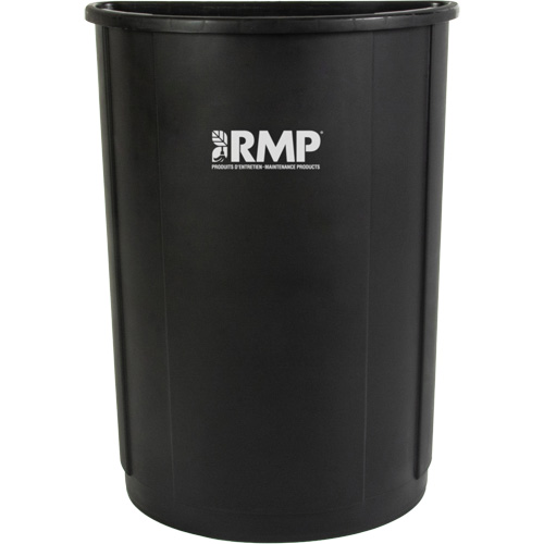 JQ753 Half-Round Garbage Bin, Polyethylene, 21 US gal.