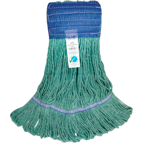 JQ796 Wide-Band Mop Head, Antimicrobial/Floor Finishing/Specialty, Cotton/Rayon/Synthetic, Loop Style