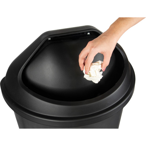 JQ753 Half-Round Garbage Bin, Polyethylene, 21 US gal.