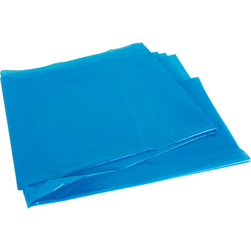 JR065 Industrial Garbage Bags, Strong, 35" W x 50" L, 0.9 mils, Blue, 194 L (44 Gal.) Capacity