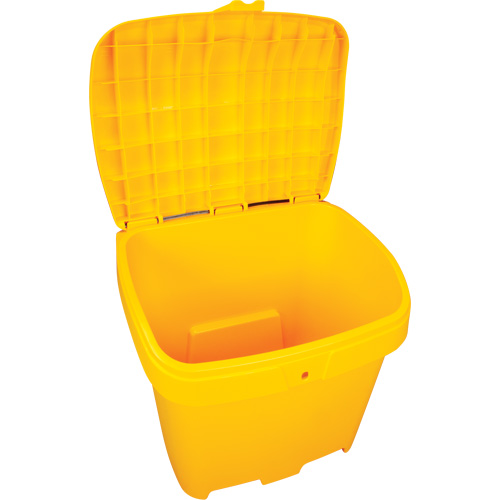 NO614 Salt & Sand Storage Bins, With Hasp, 21" x 27" x 26", 4.24 cu. ft., Yellow