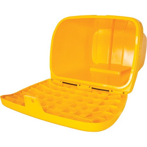 NO614 Salt & Sand Storage Bins, With Hasp, 21" x 27" x 26", 4.24 cu. ft., Yellow