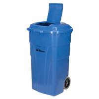 Roll Out Recycling Bin, Curbside, Polyethylene, 65 US gal. JH478 | RMP Maintenance