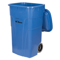 JH478 Roll Out Recycling Bin, Curbside, Polyethylene, 65 US gal.