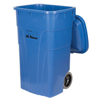 Roll Out Recycling Bin, Curbside, Polyethylene, 65 US gal. JH478 | RMP Maintenance