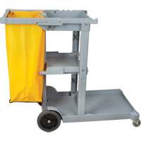 Janitor Cart, 44" x 20" x 38", Plastic, Grey JN515 | RMP Maintenance