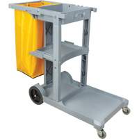 Janitor Cart, 44" x 20" x 38", Plastic, Grey JN515 | RMP Maintenance