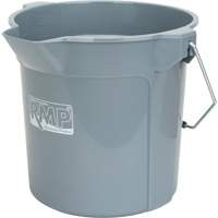 Round Bucket with Pouring Spout, 2.64 US Gal. (10.57 qt.) Capacity, Grey JP785 | RMP Maintenance