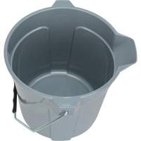 JP785 Round Bucket with Pouring Spout, 2.64 US Gal. (10.57 qt.) Capacity, Grey