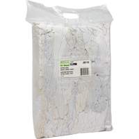 Recycled Material Wiping Rags, Cotton, White, 10 lbs. JQ110 | RMP Maintenance