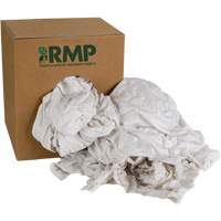 JQ782 Chiffons recycl&eacute;s, Coton, Blanc, 10 lb