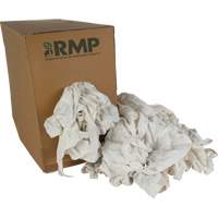 JQ783 Chiffons recycl&eacute;s, Coton, Blanc, 20 lb