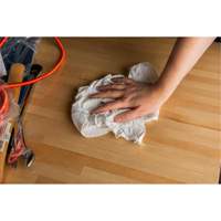 JQ783 Chiffons recycl&eacute;s, Coton, Blanc, 20 lb