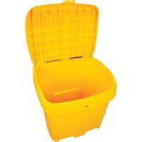 NO614 Salt & Sand Storage Bins, With Hasp, 21" x 27" x 26", 4.24 cu. ft., Yellow