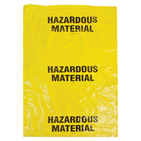 SEK328 Hazardous Waste Bags, Infectious Waste, 60" L x 36" W, 208.2 L (55 Gal.) Capacity