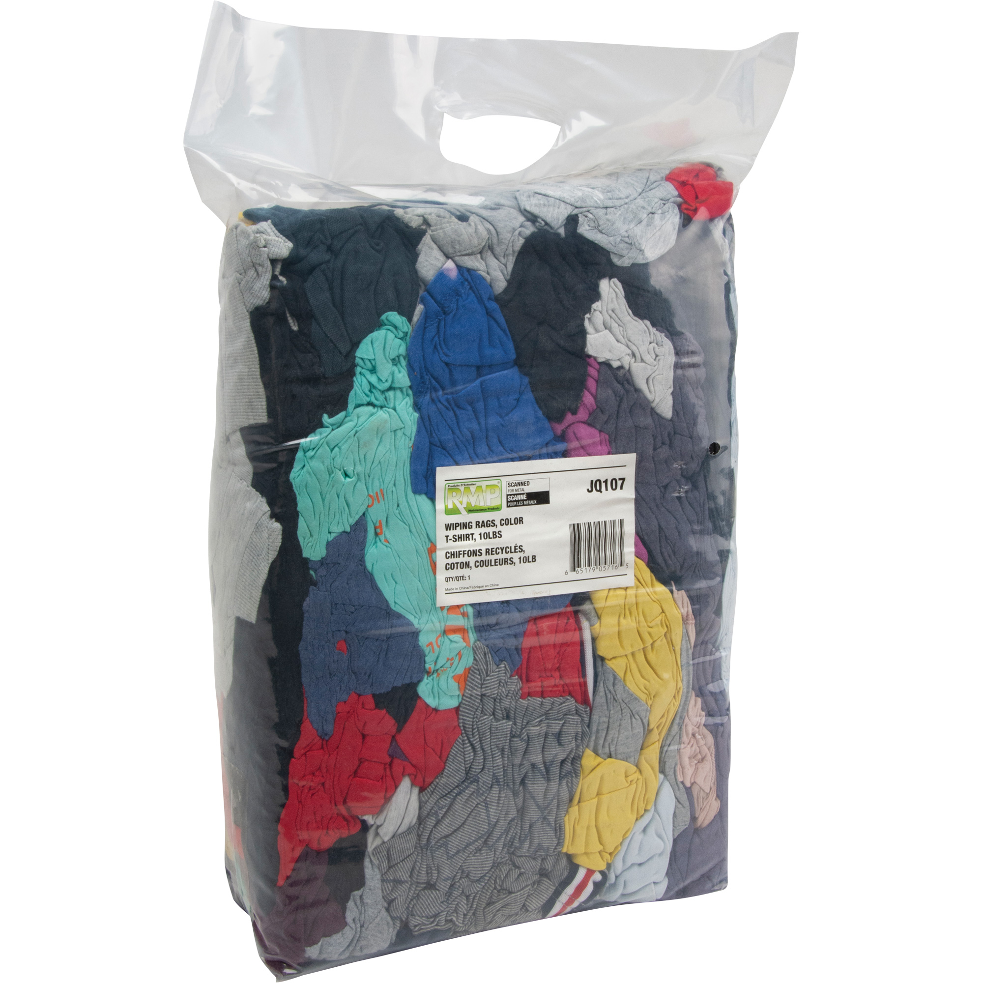 Garbage Rags Recycled Material Wiping Rags, Cotton, Mix Colours, 10 lbs. JQ107 | RMP ...